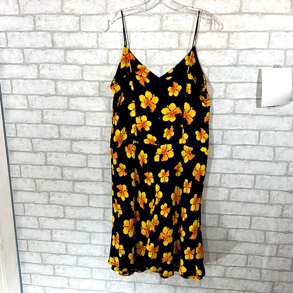 Escada floral silk spaghetti strap dress size 40 - Picture 6 of 9